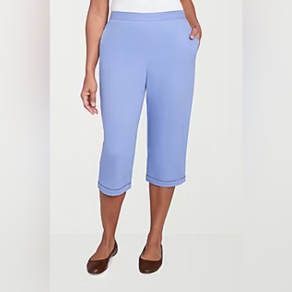 Alfred Dunner Santa Fe Women’s Stretch Fabric Straight Fit Iris Size 12 New - Picture 1 of 15